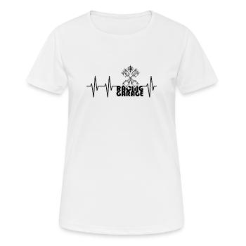 racing garage puls flagge Autos Kolben Auto icon - Frauen T-Shirt atmungsaktiv - Weiß - Vorne - AI Model Female 172 dark (172cm)