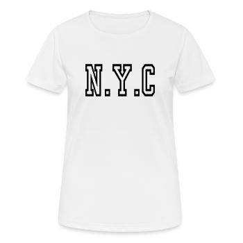 New York City - NYC - Women's Breathable T-Shirt - white - Front - AI Model Female 172 dark (172cm)