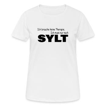 Therapie SYLT - Frauen T-Shirt atmungsaktiv - Weiß - Vorne - AI Model Female 172 dark (172cm)