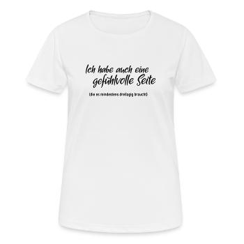 gefühlvolle Seite - Frauen T-Shirt atmungsaktiv - Weiß - Vorne - AI Model Female 172 dark (172cm)