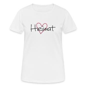 Heimat Herz - Frauen T-Shirt atmungsaktiv - Weiß - Vorne - AI Model Female 172 dark (172cm)