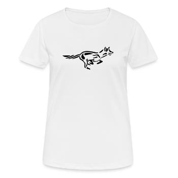 Renard courant - T-shirt respirant Femme - blanc - Devant - AI Model Female 172 dark (172cm)
