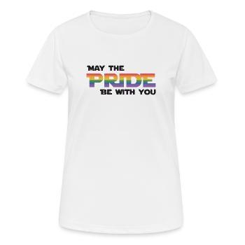 Mois de la fierté LGBT - Que la fierté soit avec vous - T-shirt respirant Femme - blanc - Devant - AI Model Female 172 dark (172cm)