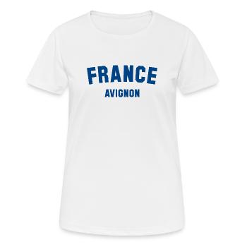 AVIGNON France Frankreich - Women's Breathable T-Shirt - white - Front - AI Model Female 172 dark (172cm)