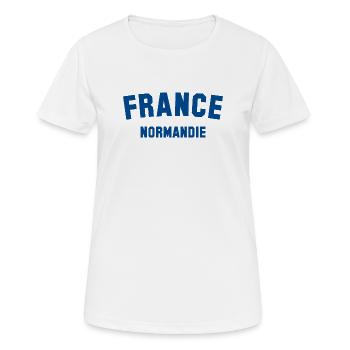 NORMANDIE France - Frauen T-Shirt atmungsaktiv - Weiß - Vorne - AI Model Female 172 dark (172cm)