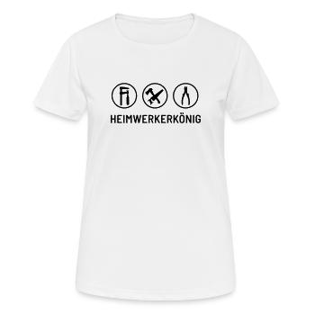 Roi du bricolage : pince, scie, haches, pinces - T-shirt respirant Femme - blanc - Devant - AI Model Female 172 dark (172cm)