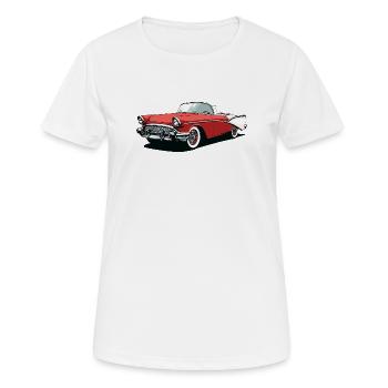 Design cabriolet vintage - T-shirt respirant Femme - blanc - Devant - AI Model Female 172 dark (172cm)