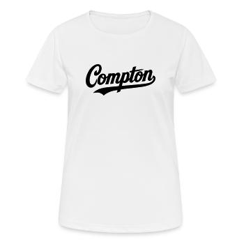 Compton Shirt Retro Vintage Old school Rap hip hop - Frauen T-Shirt atmungsaktiv - Weiß - Vorne - AI Model Female 172 dark (172cm)
