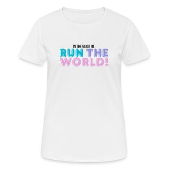 Ich regiere die Welt - Frauen T-Shirt atmungsaktiv - Weiß - Vorne - AI Model Female 172 dark (172cm)