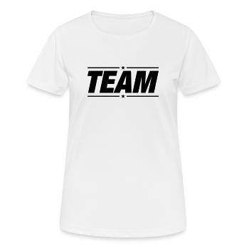 Team Mannschaft - Frauen T-Shirt atmungsaktiv - Weiß - Vorne - AI Model Female 172 dark (172cm)