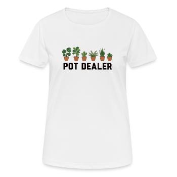 Urban Jungle: Dein lokaler Pot Dealer - Frauen T-Shirt atmungsaktiv - Weiß - Vorne - AI Model Female 172 dark (172cm)