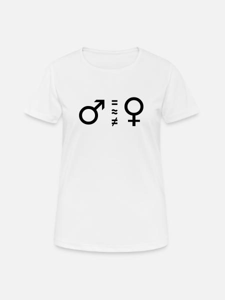 femelle mâle - T-shirt respirant Femme - blanc