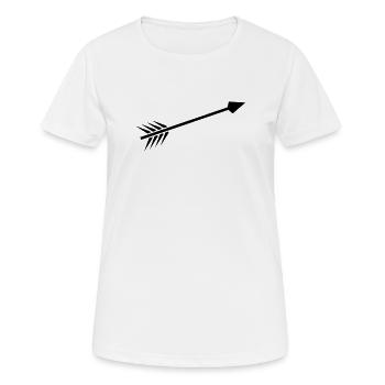 Pfeil - Frauen T-Shirt atmungsaktiv - Weiß - Vorne - AI Model Female 172 dark (172cm)