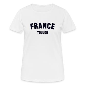 Toulon France Frankreich - Frauen T-Shirt atmungsaktiv - Weiß - Vorne - AI Model Female 172 dark (172cm)