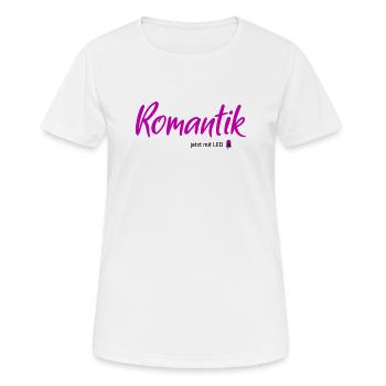 Romantik LED - Frauen T-Shirt atmungsaktiv - Weiß - Vorne - AI Model Female 172 dark (172cm)