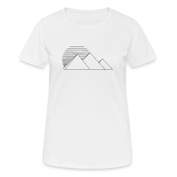 Pyramiden - Frauen T-Shirt atmungsaktiv - Weiß - Vorne - AI Model Female 172 dark (172cm)