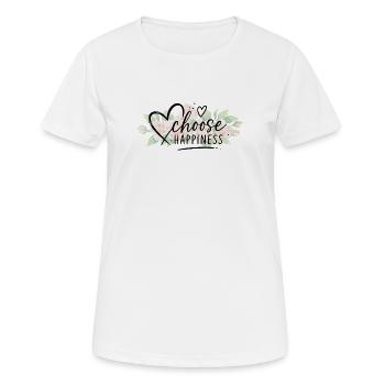 Choose Lucky Flowers - Women's Breathable T-Shirt - white - Front - AI Model Female 172 dark (172cm)