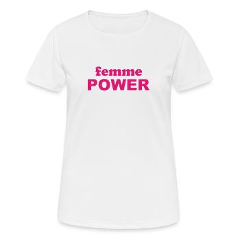 femme Power - Woman - Women - Women's Power - Women - Women's Breathable T-Shirt - white - Front - AI Model Female 172 dark (172cm)
