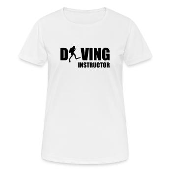 Diving Instructor - T-shirt respirant Femme - blanc - Devant - AI Model Female 172 dark (172cm)