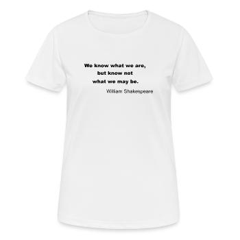 William Shakespeare Quote - Women's Breathable T-Shirt - white - Front - AI Model Female 172 dark (172cm)