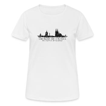 UBI BENE IBI COLONIA Kölner Skyline von Köln - Frauen T-Shirt atmungsaktiv - Weiß - Vorne - AI Model Female 172 dark (172cm)