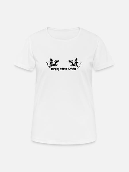 biss einer weint - Frauen T-Shirt atmungsaktiv - Weiß