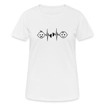 Bébé fille ou garçon - T-shirt respirant Femme - blanc - Devant - AI Model Female 172 dark (172cm)