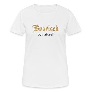Boarisch by nature! Bayern - Frauen T-Shirt atmungsaktiv - Weiß - Vorne - AI Model Female 172 dark (172cm)