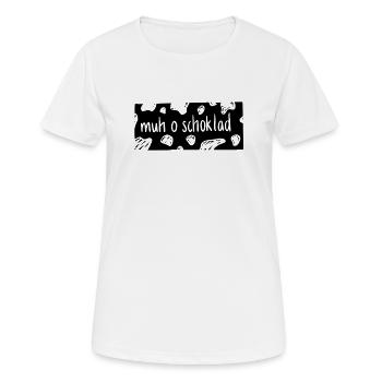 Muh o Schoklad - Women's Breathable T-Shirt - white - Front - AI Model Female 172 dark (172cm)
