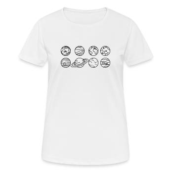 Solar System Planets – Solar System Space - Women's Breathable T-Shirt - white - Front - AI Model Female 172 dark (172cm)