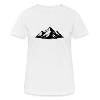 Berge Symbolik - Frauen T-Shirt atmungsaktiv - Weiß - Vorne - AI Model Female 172 dark (172cm)
