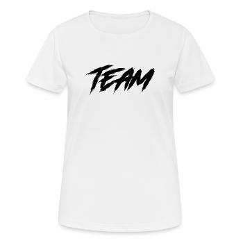 Équipe - T-shirt respirant Femme - blanc - Devant - AI Model Female 172 dark (172cm)