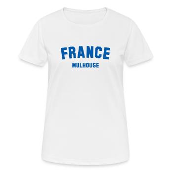 Mulhouse, France, France - T-shirt respirant Femme - blanc - Devant - AI Model Female 172 dark (172cm)