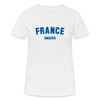 Angers, France, France - Women's Breathable T-Shirt - white - Front - AI Model Female 172 dark (172cm)