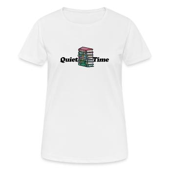 Portrait vibrant de la bibliothèque - T-shirt respirant Femme - blanc - Devant - AI Model Female 172 dark (172cm)