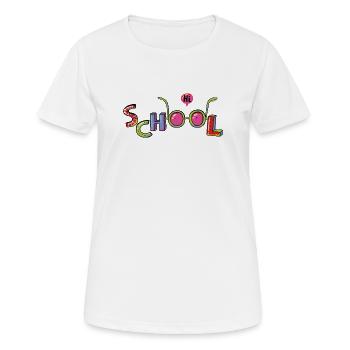Hello School - Women's Breathable T-Shirt - white - Front - AI Model Female 172 dark (172cm)