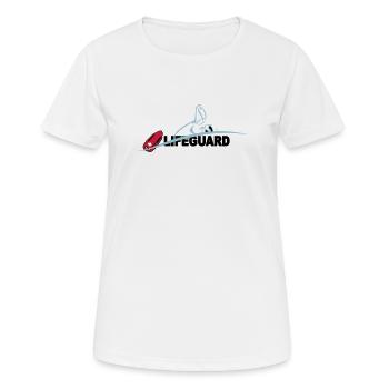 Lifeguard sauveteur aquatique - T-shirt respirant Femme - blanc - Devant - AI Model Female 172 dark (172cm)