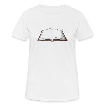 Buch - Frauen T-Shirt atmungsaktiv - Weiß - Vorne - AI Model Female 172 dark (172cm)