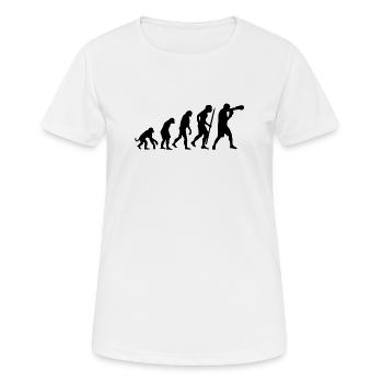 Evolution of Boxing - Frauen T-Shirt atmungsaktiv - Weiß - Vorne - AI Model Female 172 dark (172cm)
