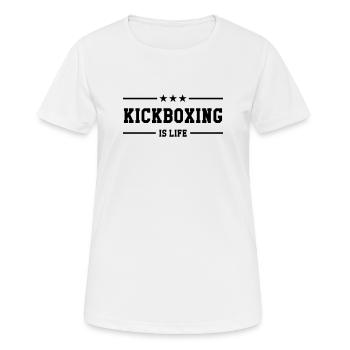 Kickboxing / Kick-Boxeur / Kick Boxing / - T-shirt respirant Femme - blanc - Devant - AI Model Female 172 dark (172cm)