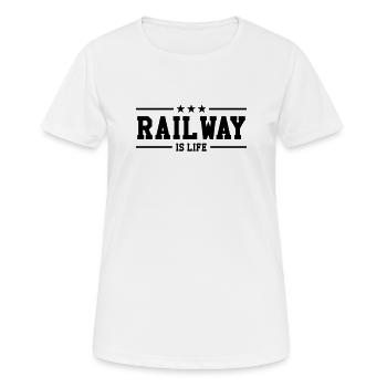Eisenbahner / Eisenbahnen / Eisenbahn / Bahn - Frauen T-Shirt atmungsaktiv - Weiß - Vorne - AI Model Female 172 dark (172cm)