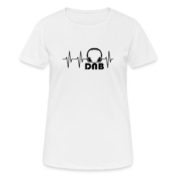 dnb heartbeat headphones drum n bass pulse logo - Women's Breathable T-Shirt - white - Front - AI Model Female 172 dark (172cm)