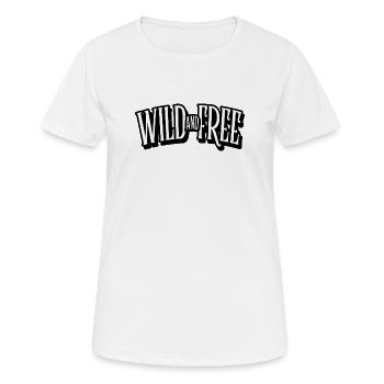 sauvage et libre - T-shirt respirant Femme - blanc - Devant - AI Model Female 172 dark (172cm)