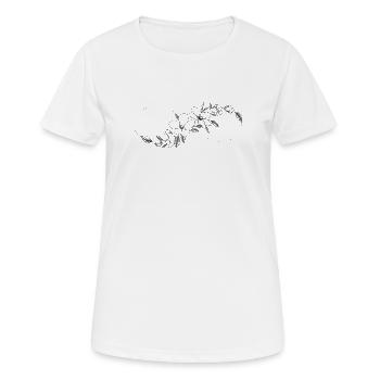 Blumige Kirschblüte und Unendlichkeitszeichen. - Frauen T-Shirt atmungsaktiv - Weiß - Vorne - AI Model Female 172 dark (172cm)