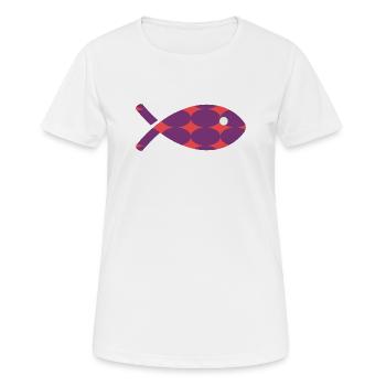 FISH. MEMORY. SARDINE. APRIL FOOL - Women's Breathable T-Shirt - white - Front - AI Model Female 172 dark (172cm)