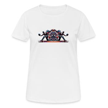 Dynamic, colorful bowlers in action - Women's Breathable T-Shirt - white - Front - AI Model Female 172 dark (172cm)