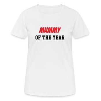 Maman de l'année - Fête des Mères - T-shirt respirant Femme - blanc - Devant - AI Model Female 172 dark (172cm)