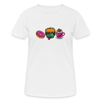 OGRE_TIME - Frauen T-Shirt atmungsaktiv - Weiß - Vorne - AI Model Female 172 dark (172cm)