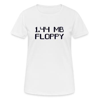 Floppy Disk 90er Jahre Speicher - Frauen T-Shirt atmungsaktiv - Weiß - Vorne - AI Model Female 172 dark (172cm)