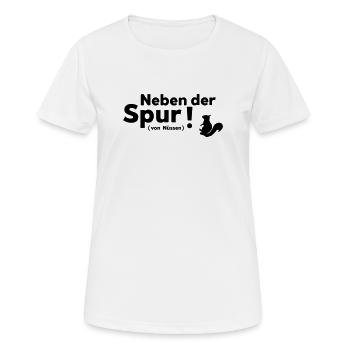 Neben der Spur - Frauen T-Shirt atmungsaktiv - Weiß - Vorne - AI Model Female 172 dark (172cm)
